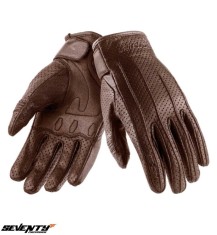 Manusi femei piele pentru scuter - motocicleta Urban vara Seventy model SD-C24 culoare: maro Maro M (8 cm)