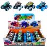 Set 8 Jeep-uri Politie cu Frictiune, 8.8x8.2x7.8 cm, Jucarii Baieti, Cascadorii 360 grade, +3 ani
