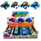Set 8 Jeep-uri Politie cu Frictiune, 8cm, Cascadorii 360, Jucarii Baieti +3 Ani