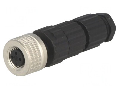 Conector M8 Femelă 3 Pinuri Cablu Drept foto