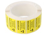 Etichetă autoadezivă ESD 25x45mm 1000buc rolă galben-negru