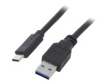Cablu USB 3.0 USB A la USB C 1m Negru Aurit, Gembird