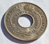 268. Moneda Africa de Vest Britanica-Nigeria 1/10 penny 1908