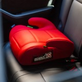 Inaltator Auto Copii Juju Jazzy Booster i-Size ISOFIX, 125-150 cm, Rosu-Bordo, Siguranta R129, Husa Lavabila, Montare Usoara