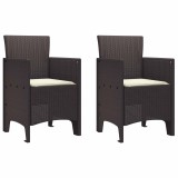 vidaXL Scaun pentru Grădină 2 pcs Maro Dimensiune: 53 x 49 x 85 cm 847457
