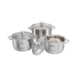 Set oale Bohmann, 6 piese, 5.1-7.7 l, capace sticla, inox