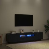 Cumpara ieftin Set comoda TV 2 buc. Negru Lemn prelucrat