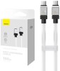 CABLU alimentare si date Baseus, Fast Charging Data Cable pt. smartphone, USB Type-C (T) la USB Type-C (T), E-marker, 100W, 1m, alb, &amp;quot;CAKW000202&amp;