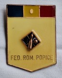 Federatia Romana de POPICE insigna medalie ecuson dimensiuni mari anii 1970 RARA