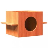 VidaXL Ceară pentru Casă pisici maro 51x35x30 cm Lemn masiv de pin