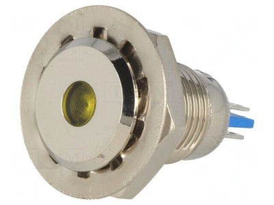 Lampă LED Galbenă 12VDC &amp;Oslash;12mm IP67 foto