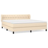 Cumpara ieftin Pat continental cu saltea, crem, 180x200 cm, textil
