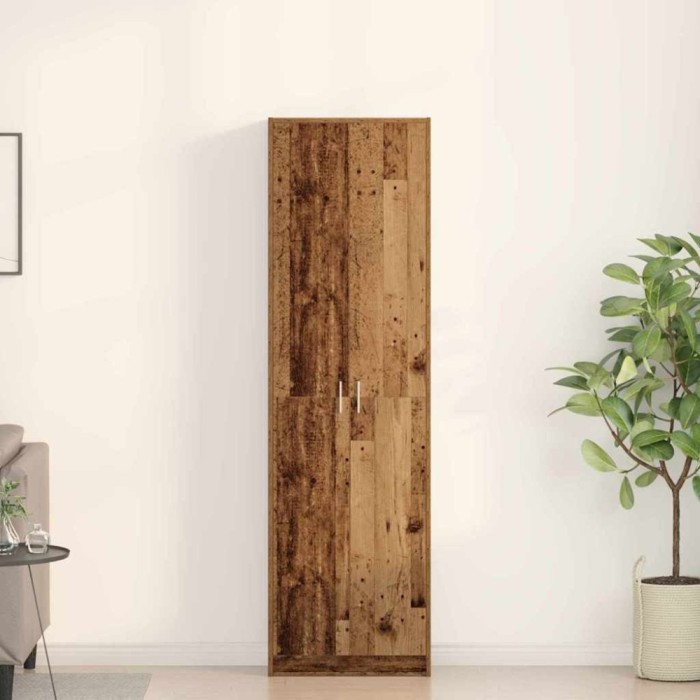 vidaXL Dulap cu raft cu ușă Lemn vechi 55 x 25 x 189 cm Lemn compozit 3334015