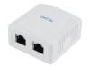 GEMBIRD NCAC, 2F5E, 01 , Cutie Priza Retea CAT5E FTP, 2 Porturi RJ45, Surface Mount, Alb