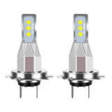 Set 2 x becuri LED H7, 160W/set, plug &amp; play, 12V, 6000K, 6LED