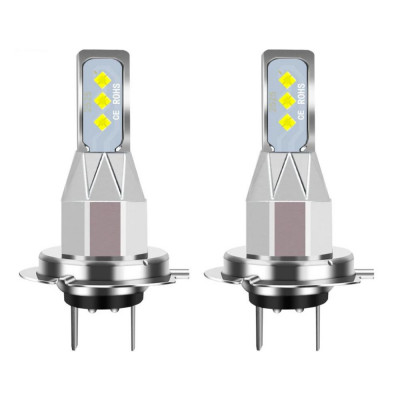 Set 2 x becuri LED H7, 160W/set, plug &amp;amp; play, 12V, 6000K, 6LED foto