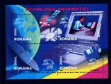 RO 2004 LP 1626 &quot;Tehnologia informatiei &quot; , bloc de 4 marci ,colita 336 , MNH, Nestampilat