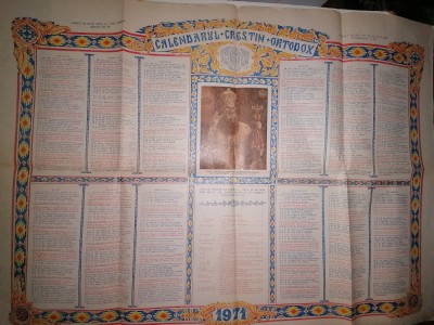 CALENDAR BISERICESC ORTODOX 1970,1971,75,77,78,79,80,,82 -PRET PE BUCATA foto