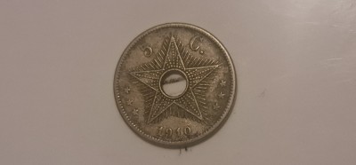 Congo Belgian - 5 cent 1910 foto