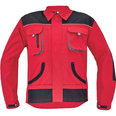 Jacheta de lucru Carl rosu cu negru foto