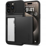 Husa Spigen Slim Armor CS pentru Apple iPhone 15 Pro Max Negru, Carcasa