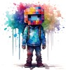 Sticker decorativ, Minecraft, Albastru, 1376STK