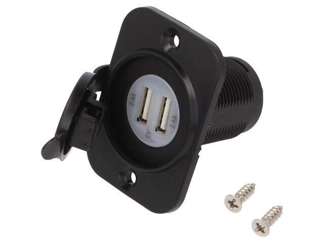 &Icirc;ncărcător Auto USB Dual 5V 2.4A