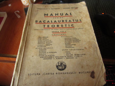 manual pentru bacalaureatul teoretic an 1940 are728 pagini cu autografe h51 foto