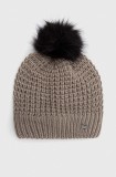Helly Hansen caciula culoarea gri, din tricot gros