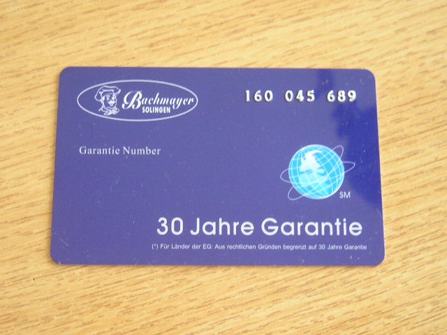 B12 27 - Card comercial - Bachmayer Solingen - piesa de colectie