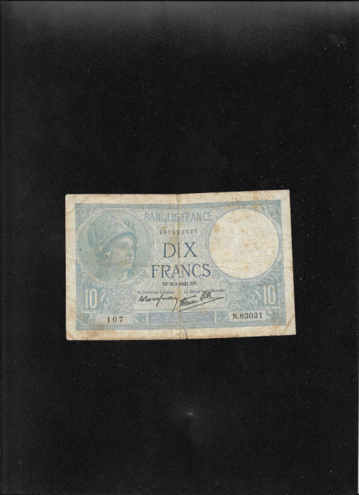 Franta 10 francs 1941 seria207562107