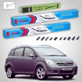 Cumpara ieftin Ștergătoare Toyota Avensis Verso M2 MPV 2001-2009 | Set Față și Spate Flat Premium &ndash; TeamCar&reg;
