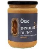 Crema de arahide crunchy bio, 500g - Obio