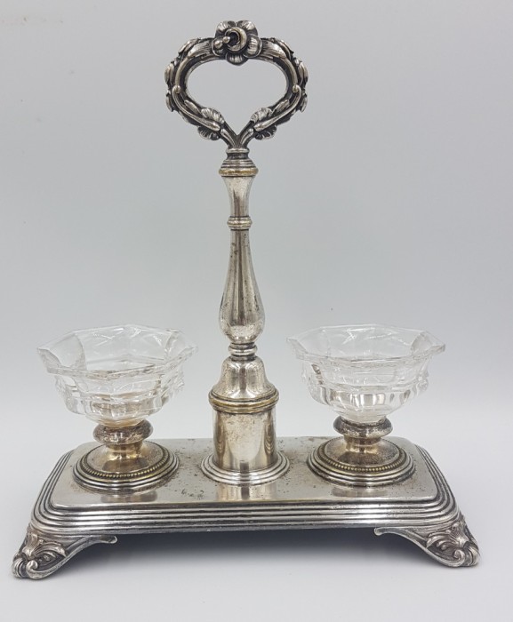 Superb suport vintage pentru condimente CHRISTOFLE argintat art nouveau