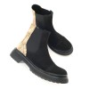 Ghete dama din piele intoarsa Black Fabiola, 36 - 41, Negru, Ingiro