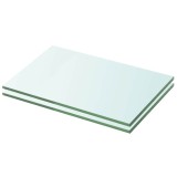 vidaXL Rafturi, 2 buc., 20 x 25 cm, panouri sticlă transparentă