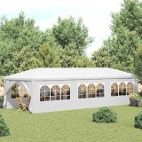 Cort Gradina/Petrecere vidaXL 3x9 m Alb, Pavilion Protectie UV, Impermeabil, Cadru Otel