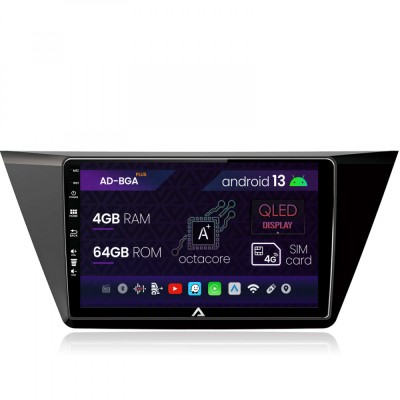 Navigatie Volkswagen Touran (2016+), Android 13, A-Octacore 4GB RAM + 64GB ROM, 10.1 Inch - AD-BGA10004+AD-BGRKIT032 foto
