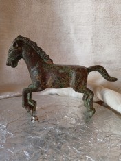 Cal &icirc;n galop, statuie bronz h 11 cm