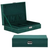 (DL) Cutie depozitare si organizare bijuterii, velur, 28 x 19,5 x 7 cm, verde Household NewTrend