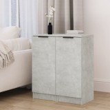 vidaXL Servante, 2 buc., gri beton, 30x30x70 cm, lemn compozit