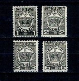 1932/38 - Taxa de plata, serie nestampilata, cu sarniere