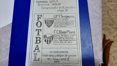 program UM Timisoara - FC Baia Mare foto