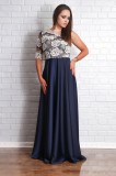 Rochie de Ocazie Liona Bleumarin - 38Marimea