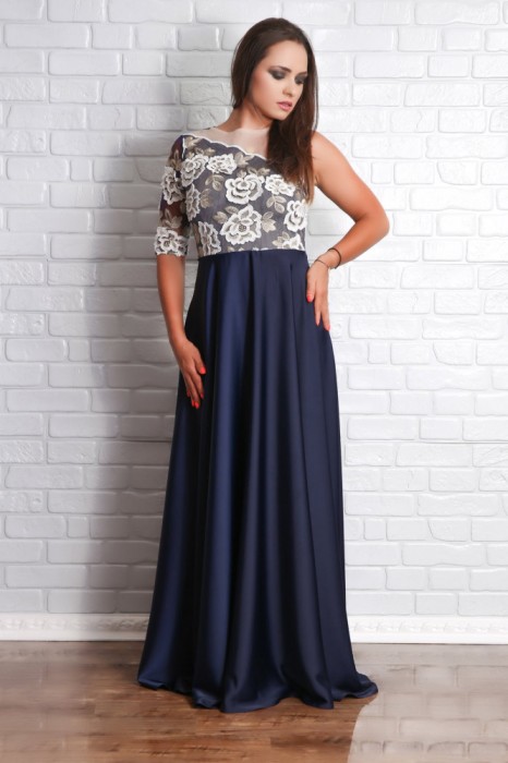 Rochie de Ocazie Liona Bleumarin - 36Marimea