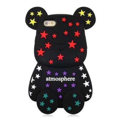 Husa APPLE iPhone 4\4S - 3D (Urs Atmosphere - Negru) foto