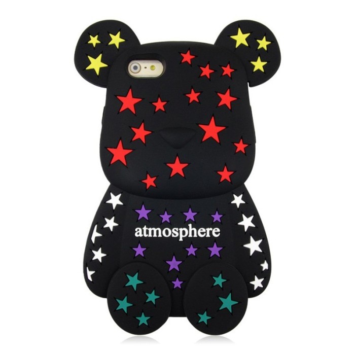 Husa APPLE iPhone 4\4S - 3D (Urs Atmosphere - Negru)