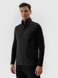 Vestă softshell anti-v&acirc;nt membrană 5000 pentru bărbați - neagră, 4F Sportswear