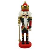 Decorațiune Crăciun, Rege Lemn, Soldat Rosu Verde, 20 cm, Oem