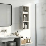 vidaXL Dulap de perete pentru baie cu raft Gri Beton 20 x 16 x 62,5 cm 889306